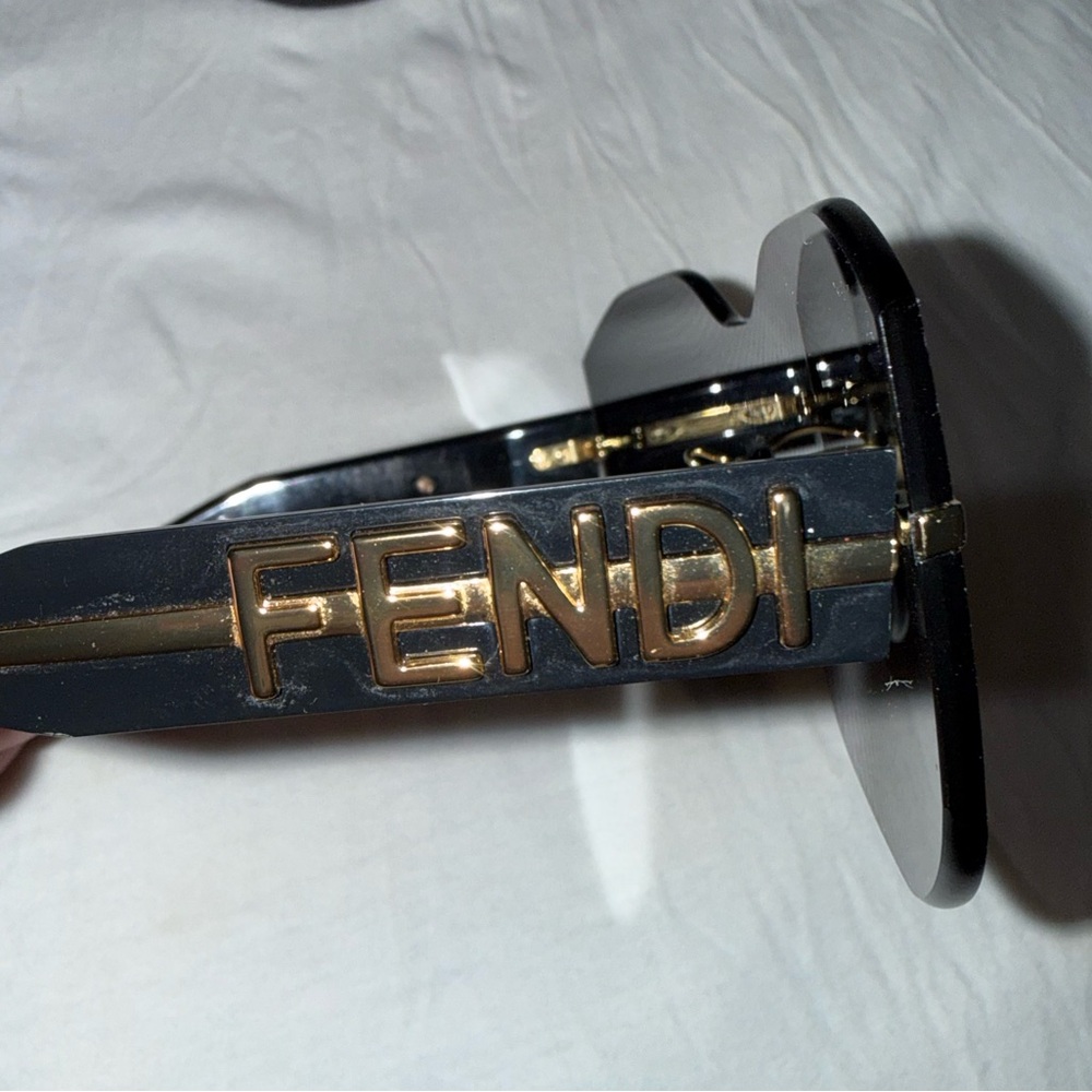 Fendi Black Sunglasses with Gold Logo